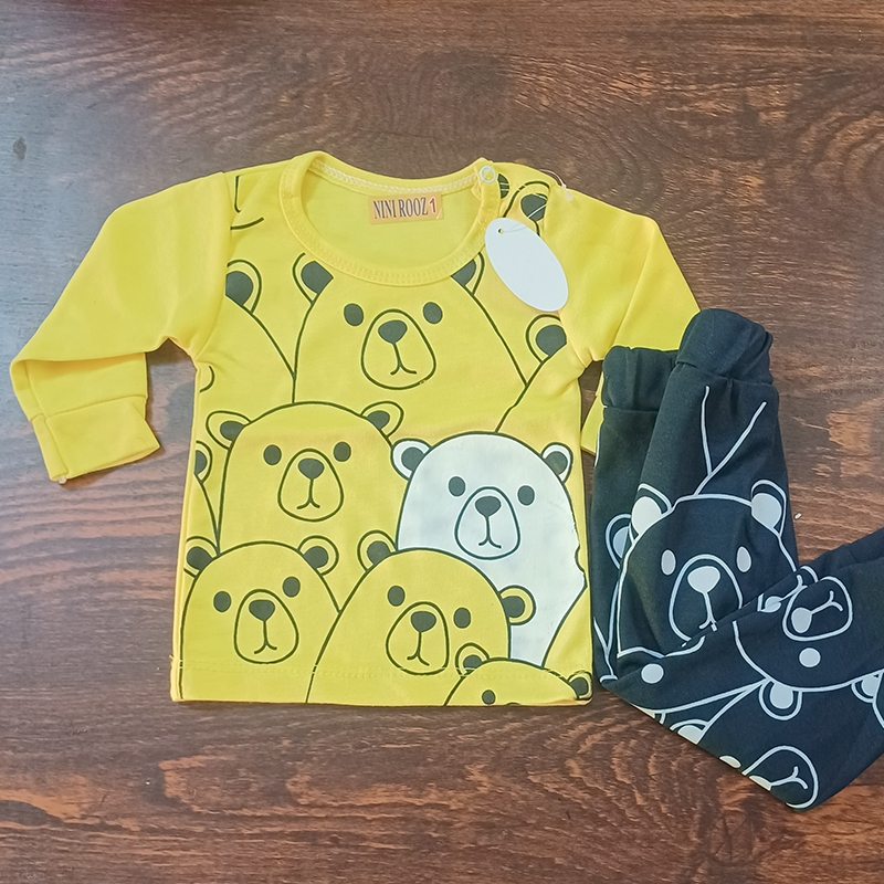 بلوز شلوار خرس زرد